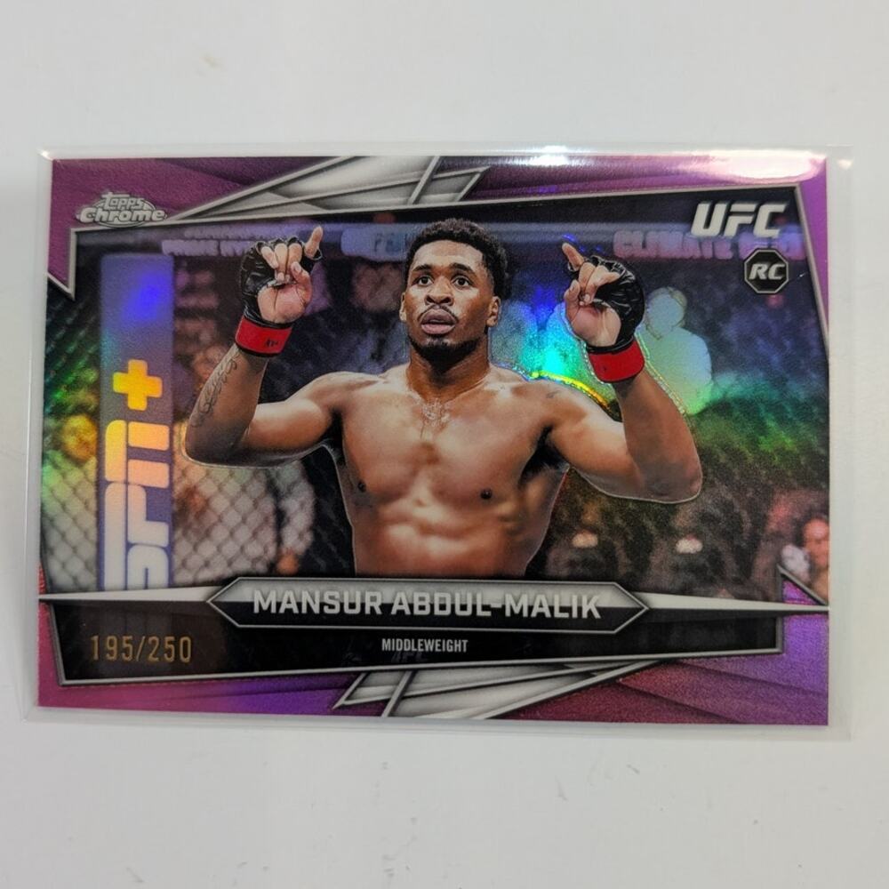 2026 Topps Chrome UFC Mansur Abdul-Malik #59 RC Pink Refractor /250 Parallel